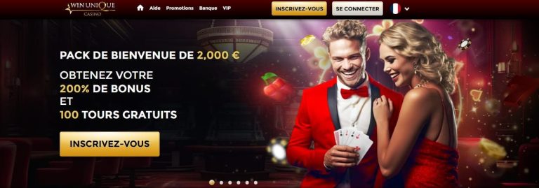 Pack de bienvenue Unique casino